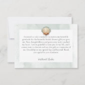 Modern Coastal Seashell Aqua Vrijgezellenfeest Bedankkaart (Achterkant)