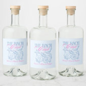 Modern Coastal Seashell Theme vrijgezellenfeest Likeurfles Etiket (Flessen)