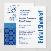 Modern Cobalt Blue Grunge Stars Vrijgezellenfeest Kaart (Voorkant / Achterkant)