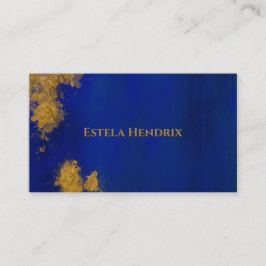 Modern Cobalt Blue Splatter Visitekaartje