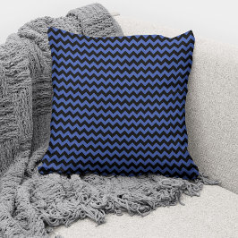 Modern Cobaltblauw Chevron Strepen Patroon Kussen