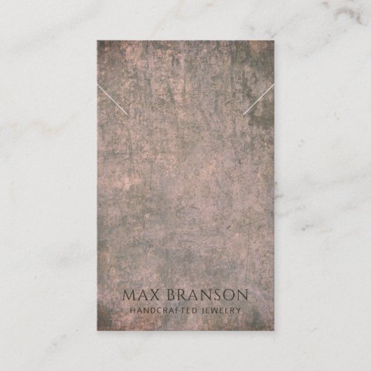 Modern Coca Brown Ketting Display Kaart Visitekaartje (Voorkant)