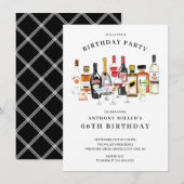 Modern Cocktail Birthday Party Invitation Kaart (Voorkant / Achterkant)