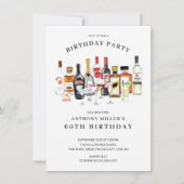 Modern Cocktail Birthday Party Invitation Kaart (Voorkant)