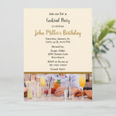 Modern Cocktail Birthday Party Kaart (Staand voorkant)
