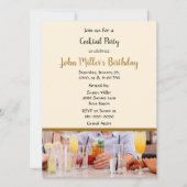 Modern Cocktail Birthday Party Kaart (Voorkant)