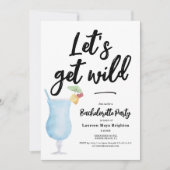 Modern Cocktail Glass Bachelorette Party Kaart (Voorkant)