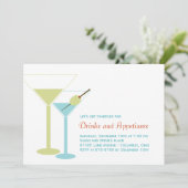 Modern Cocktail Party Invitation Kaart (Staand voorkant)