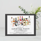 Modern Cocktail Retirement Party Invitation Kaart (Staand voorkant)