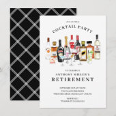Modern Cocktail Retirement Party Invitation Kaart (Voorkant / Achterkant)