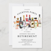 Modern Cocktail Retirement Party Invitation Kaart (Voorkant)