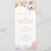 Modern Cocktails Citrus Waterverf Floral Paradise Menu (Voorkant)