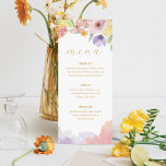 Modern Cocktails Citrus Waterverf Floral Paradise Menu<br><div class="desc">Het mooie, tangy en citrusy bruiloft menu dat met liefde is geïnspireerd! Ons moderne collectie van het paradijsparadijs voor cocktailcitrusfluiten vangt een summiere cocktail vibe. Citrusachtige elementen vermengd perfect met een geurig boeket van zomerbloemen. Een zacht gedempt, op cocktail geïnspireerd kleurenpalet met citrusachtige perziken, geel, groen en lavenders die barsten...</div>