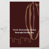 Modern Cocoa Pod Chocolatier Chocolade Winkel Menu (Achterkant)