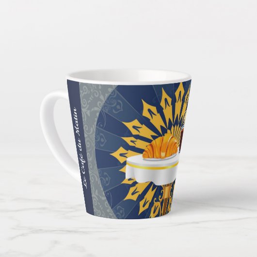 Modern Coffee Bar Deco Aesthetic Personalized Latte Mok (Linkerhoek)