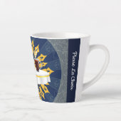 Modern Coffee Bar Deco Aesthetic Personalized Latte Mok (Rechts)