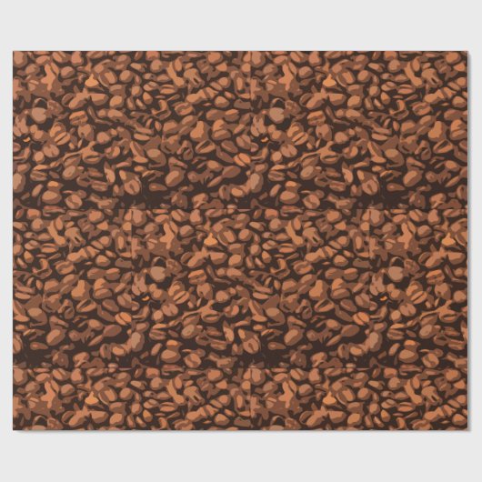 Modern Coffee Bean Cadeaupapier (Vlak)
