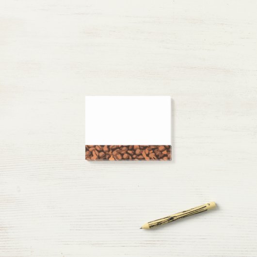 Modern Coffee Bean Post-it® Notes (Op bureau)
