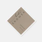 Modern Coffee Beige Bridal Shower Servet (Hoek)