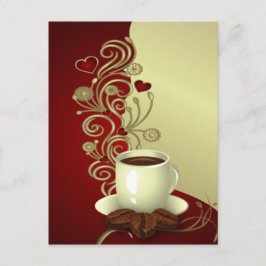 Modern Coffee Lover Briefkaart (Voorkant)