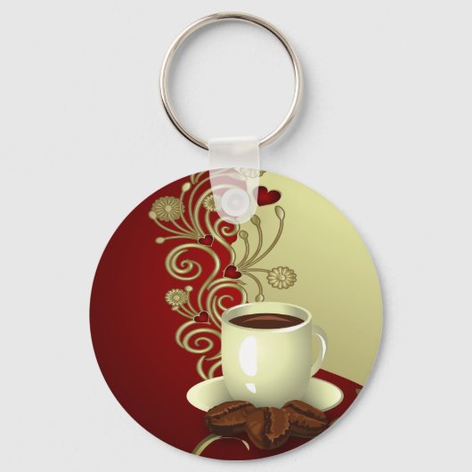 Modern Coffee Lover Sleutelhanger (Voorkant)