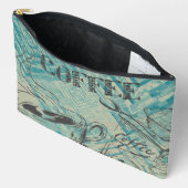 Modern Coffee Lovers Cafe Art Sketch Blue Etui (Open)