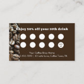 Modern Coffee Shop Discount Reward Customer Klantenkaartje (Achterkant)