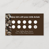 Modern Coffee Shop Discount Reward Customer Klantenkaartje (Achterkant)