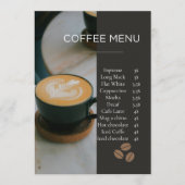 Modern Coffee Shop Menu Card Template (Voorkant)