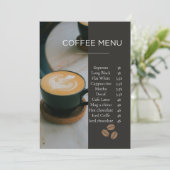 Modern Coffee Shop Menu Card Template (Staand voorkant)