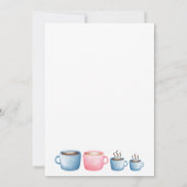 Modern Coffee Thema Schattigee 2e Baby Sprinkle Kaart (Achterkant)