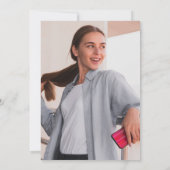 Modern Coffee Themed Graduation Party Photo Kaart (Achterkant)