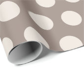 Modern Cognac en Crème Polka Stippen Kerstmis Cadeaupapier (Rol Hoek)