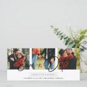 Modern Collage 3 Custom Photos Engagement Couple (Staand voorkant)