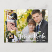 Modern Collage 4 Foto Weddenschap Hartelijk dank Briefkaart (Voorkant)
