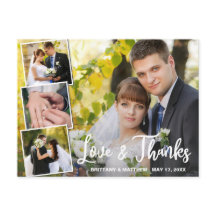 Modern Collage 4 Foto Weddenschap Hartelijk dank