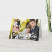 Modern Collage 4 Foto Weddenschap Hartelijk dank Kaart (Voorkant)