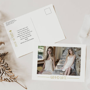 Modern Collage Afstuderen Afstudeerder Foto Afstud Aankondigingskaart