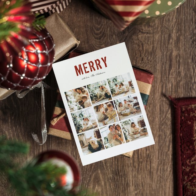 Modern Collage Family Photo | Happy Holiday MEERY (Creator heeft geüpload)
