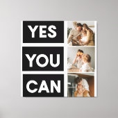 Modern Collage Family Photo & Motivation Quote Canvas Afdruk (Voorkant)