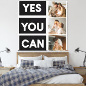Modern Collage Family Photo & Motivation Quote Canvas Afdruk (Insitu (Slaapkamer))