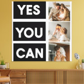 Modern Collage Family Photo & Motivation Quote Canvas Afdruk (Insitu (Woonkamer))