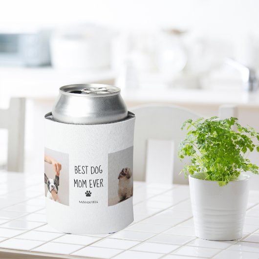 Modern Collage Foto Best Mam Dog Ever Blikjeskoeler