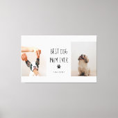 Modern Collage Foto Best Mam Dog Ever Canvas Afdruk (Voorkant)