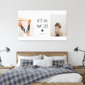 Modern Collage Foto Best Mam Dog Ever Canvas Afdruk (Insitu (Slaapkamer))