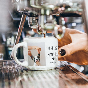 Modern Collage Foto Best Mam Dog Ever Espresso Kop