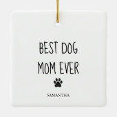 Modern Collage Foto Best Mam Dog Ever Keramisch Ornament (Achterkant)