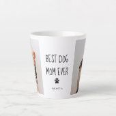 Modern Collage Foto Best Mam Dog Ever Latte Mok (Voorkant)