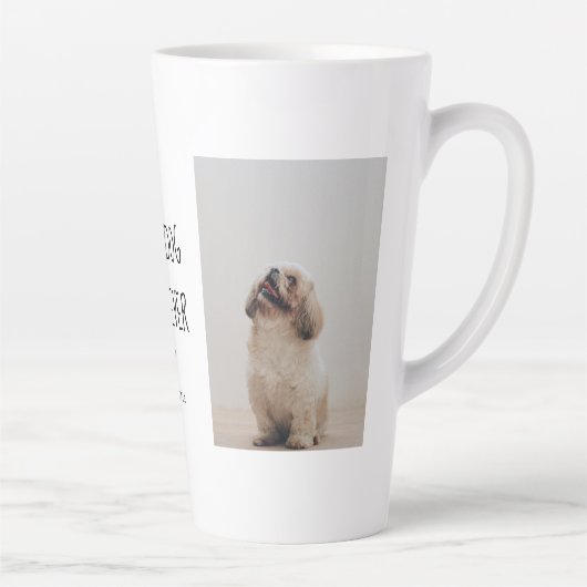 Modern Collage Foto Best Mam Dog Ever Latte Mok (Rechts)