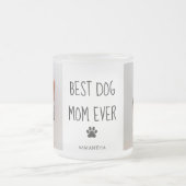 Modern Collage Foto Best Mam Dog Ever Matglas Koffiemok (Center)